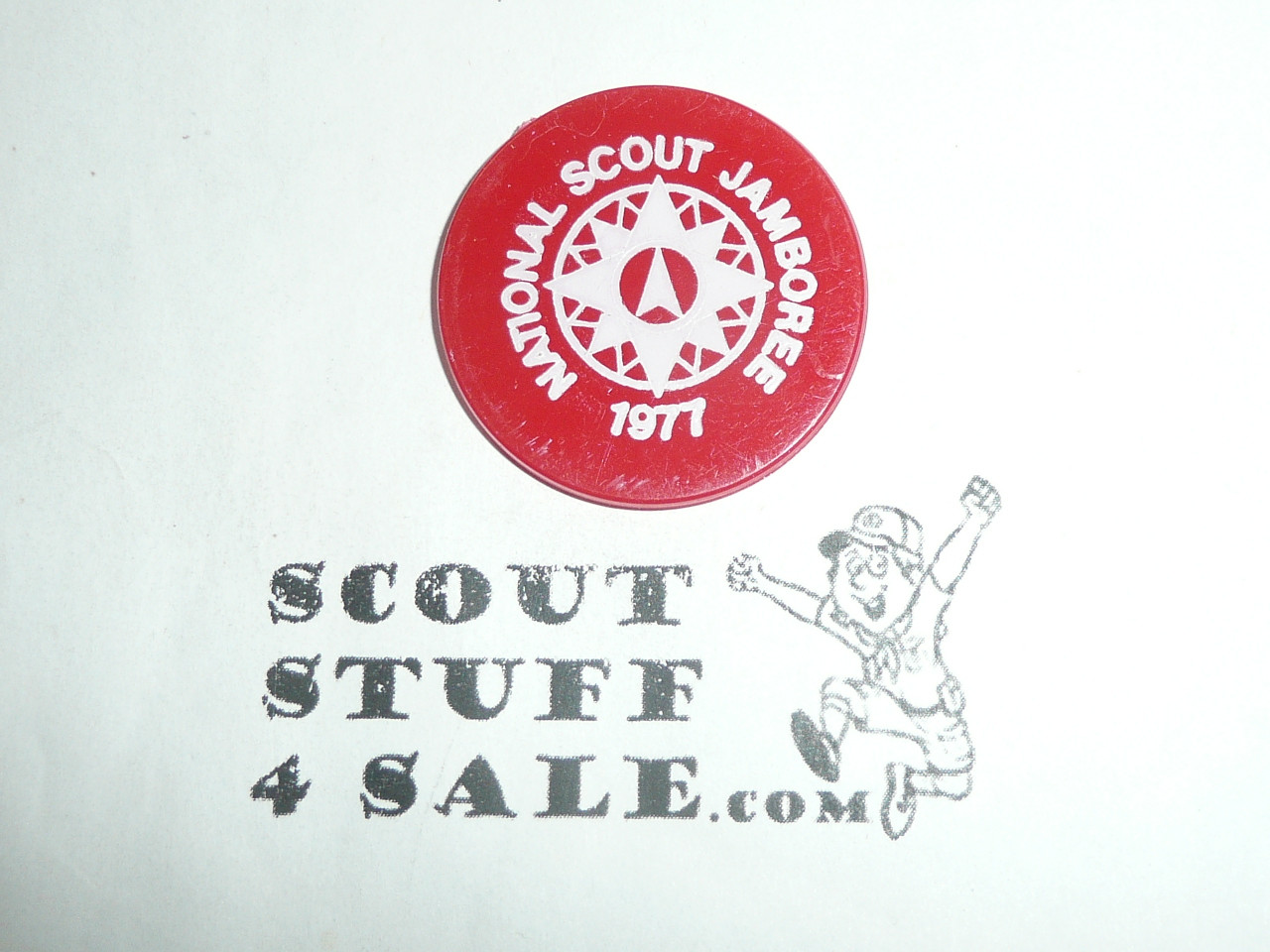 1977 National Jamboree Plastic Token / Pog, We found it