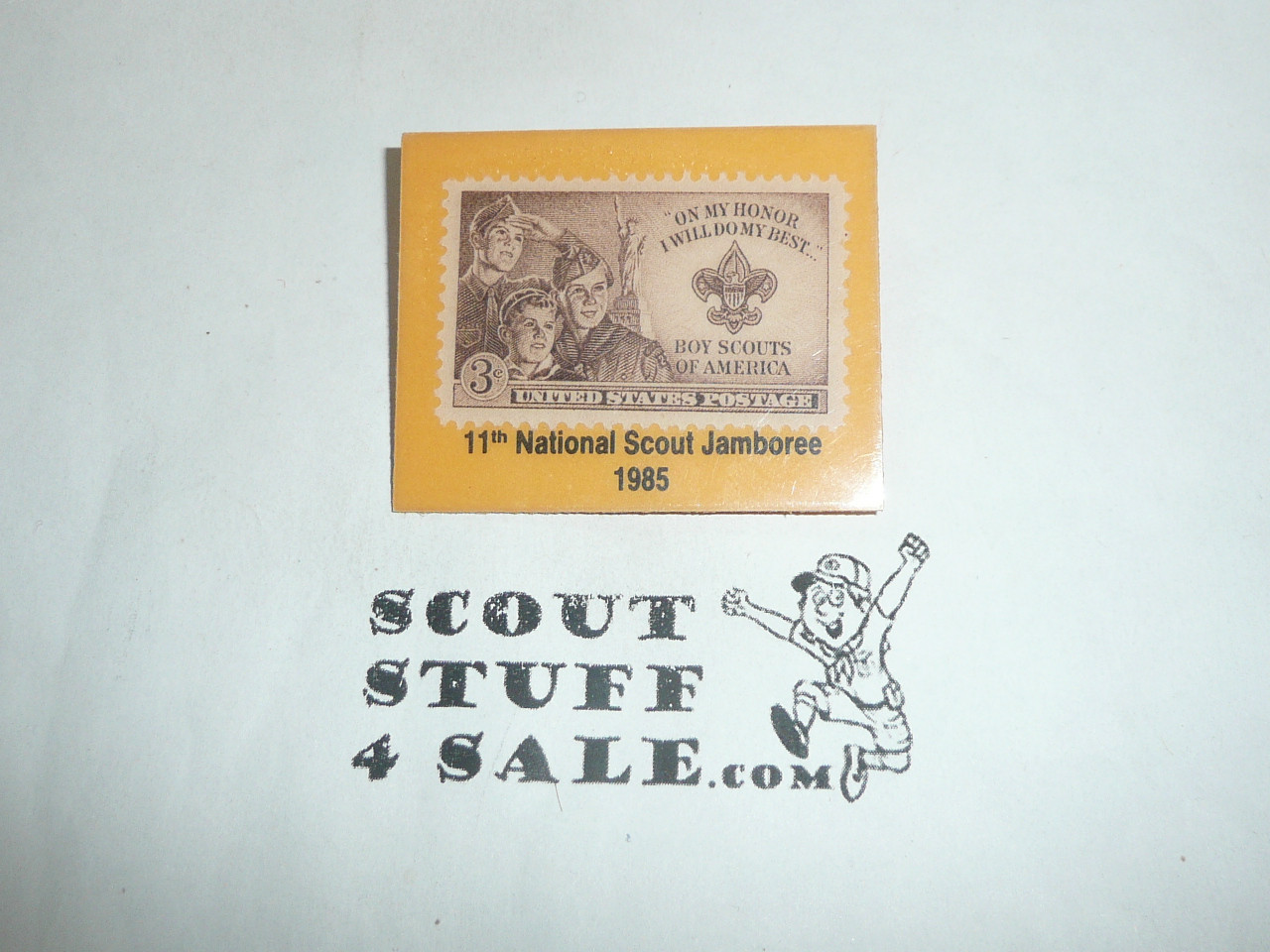 1985 National Jamboree Scout Stamp Button