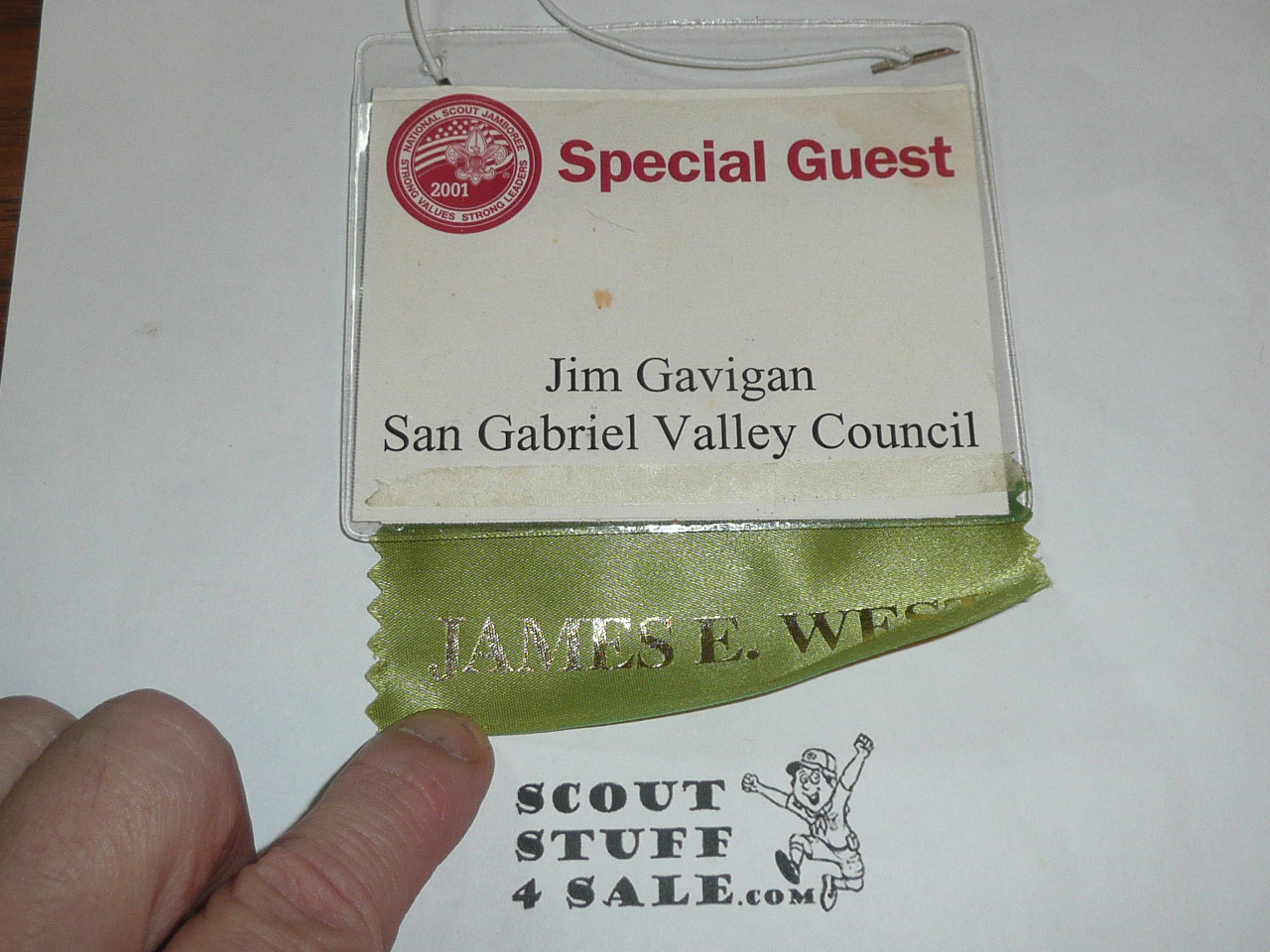 2001 National Jamboree Special Guest ID card