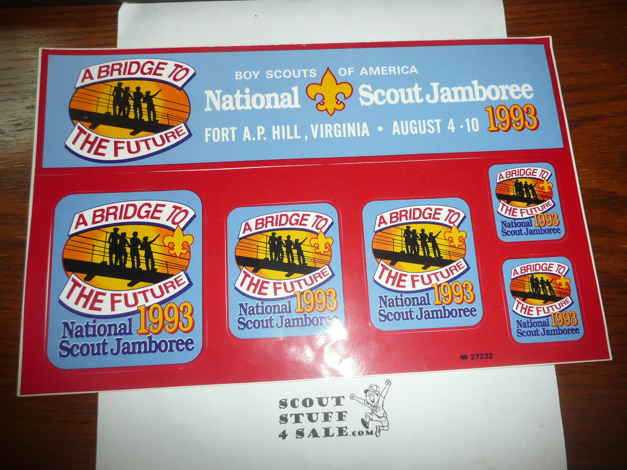 1993 National Jamboree Sticker Sheet