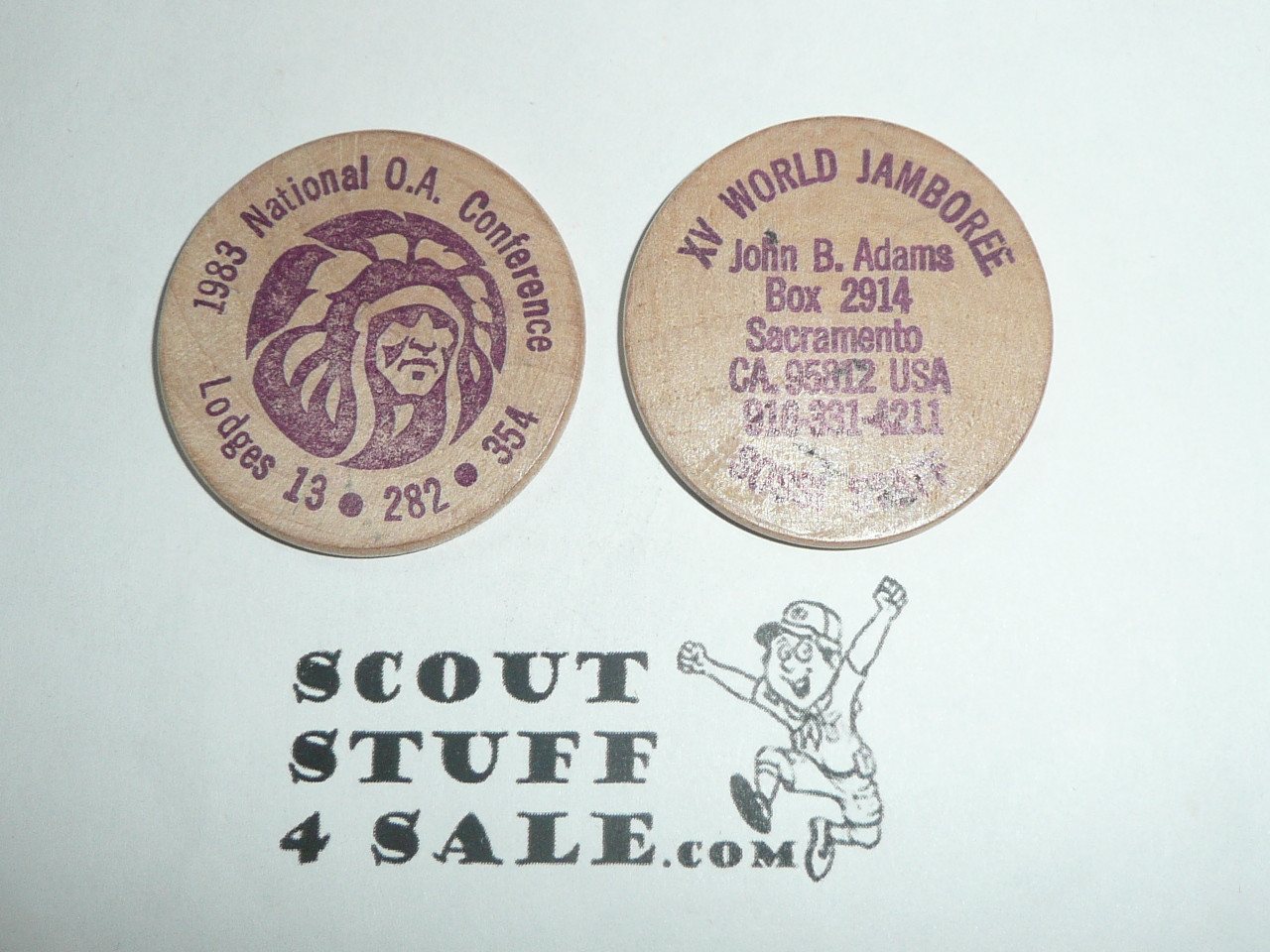 National Order of the Arrow Conference (NOAC), 1983 Wooden Nickel from Collector