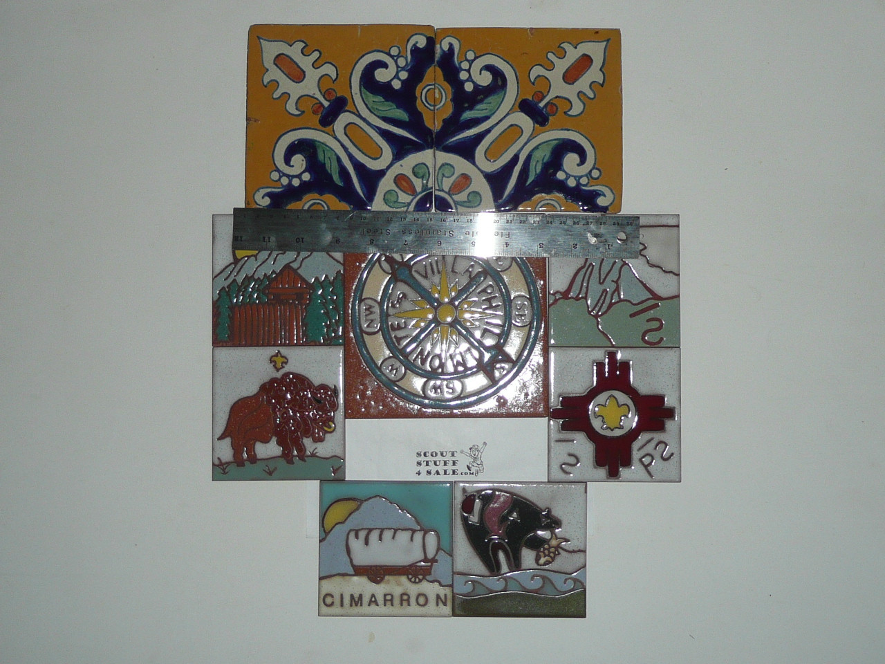 Philmont Scout Ranch, Group of Glazed Ceramic Tiles