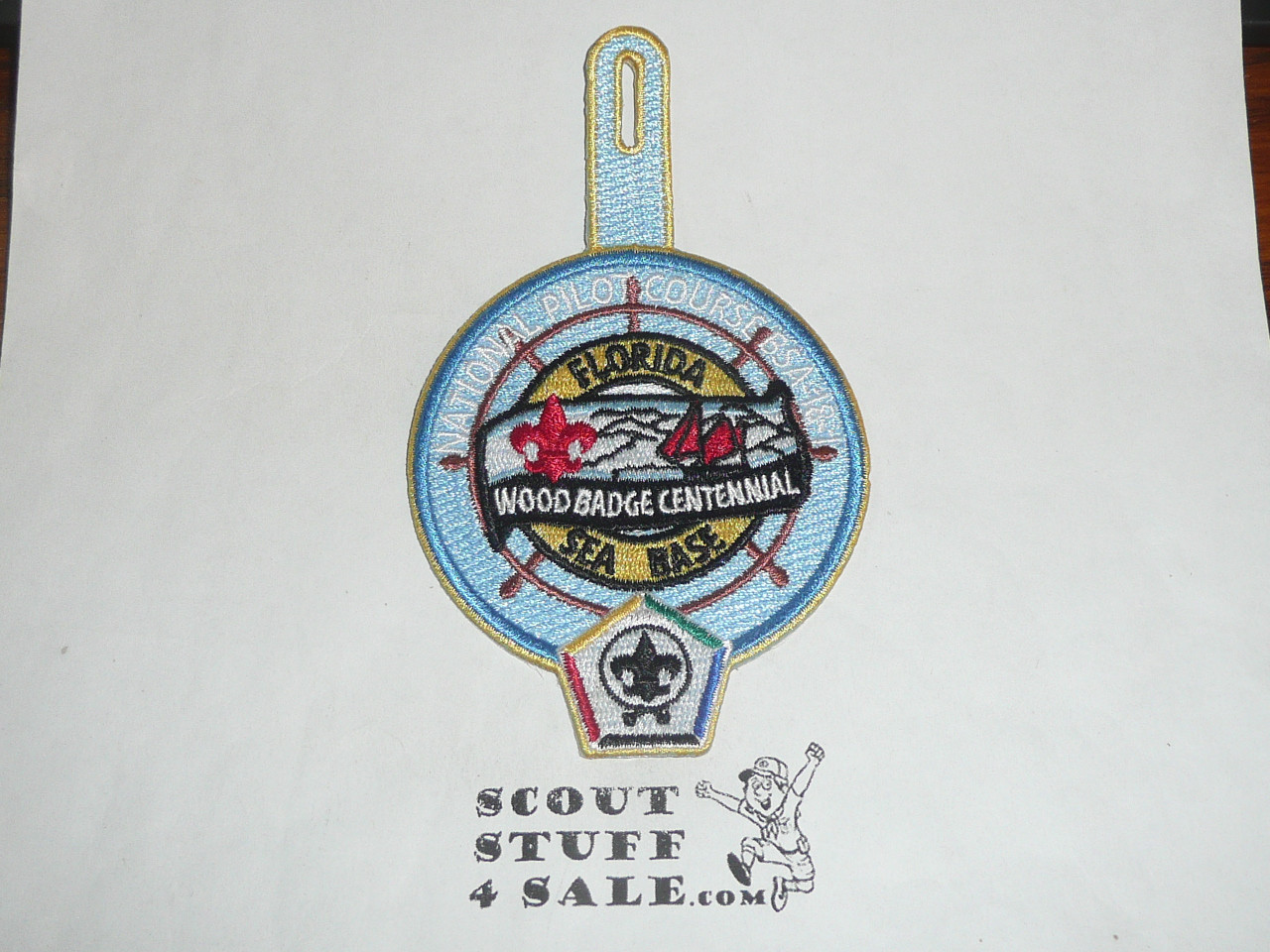 Florida High Adventure Sea base National Wood Badge Centennial Course Patch, gold bdr