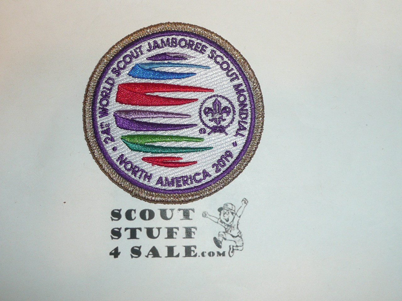 2019 Boy Scout World Jamboree JPT Patch,  Gold/Purple bdr,  RARE