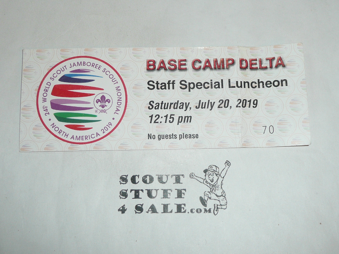 2019 Boy Scout World Jamboree Basecamp Delta Staff Special Luncheon Ticket