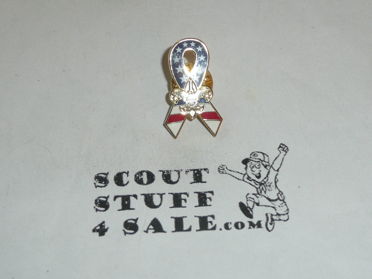 Boy Scout USA Flag Ribbon Lapel Pin