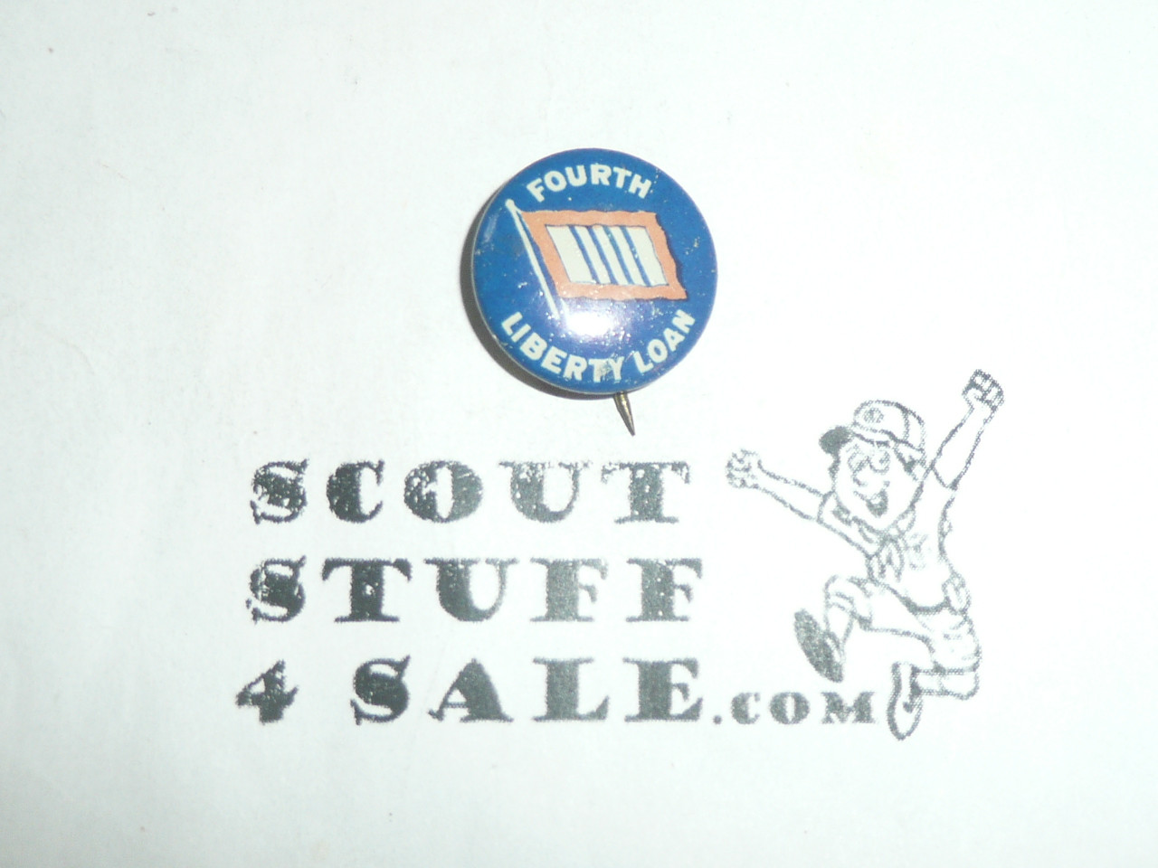 WWI Liberty Loan Metal Button "Fourth Liberty Loan"