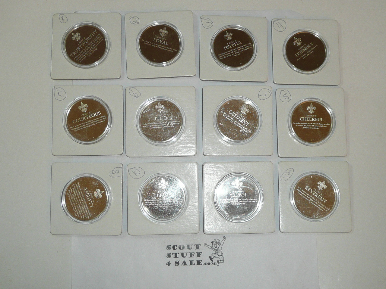 Norman Rockwell's Spirit of Scouting 12 Silver Coin/medal Set from the 1970's