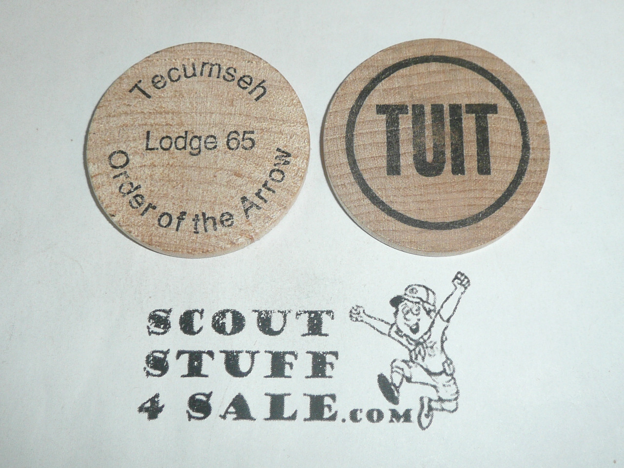 Order of the Arrow Lodge #65 Tecumseh Wooden Nickel