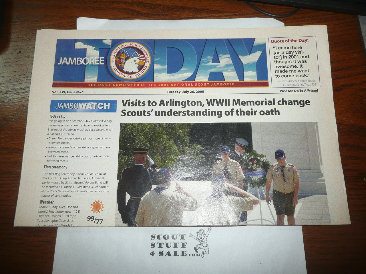 2005 National Jamboree Complete Set of Jamboree Newspapers