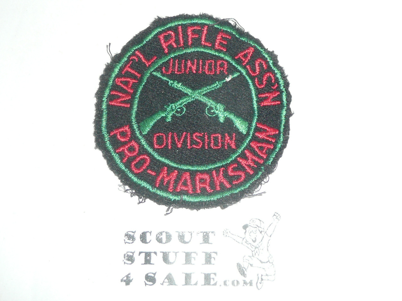 National Rifle Association NRA Junior Division Pro-Marksman Felt Patch, used in Scout Camps, used