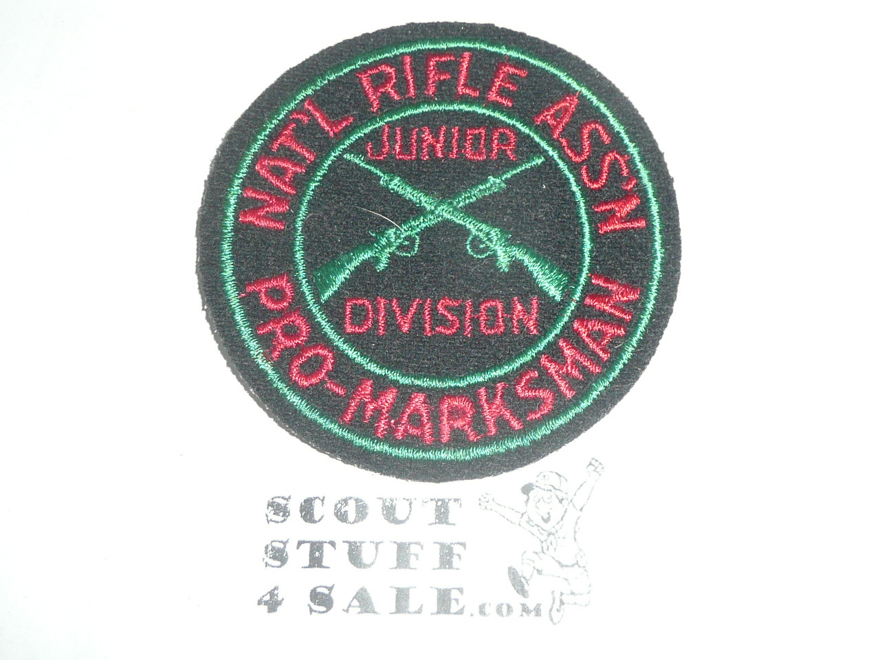 National Rifle Association NRA Junior Division Pro-Marksman Felt Patch, used in Scout Camps