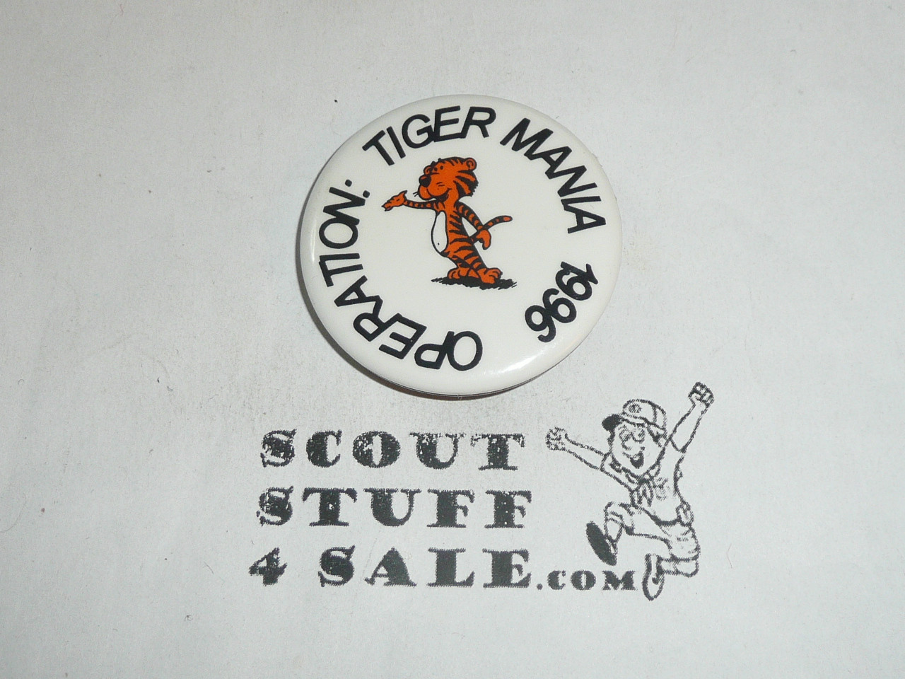 1996 Operation Tiger Mania Boy Scout Button