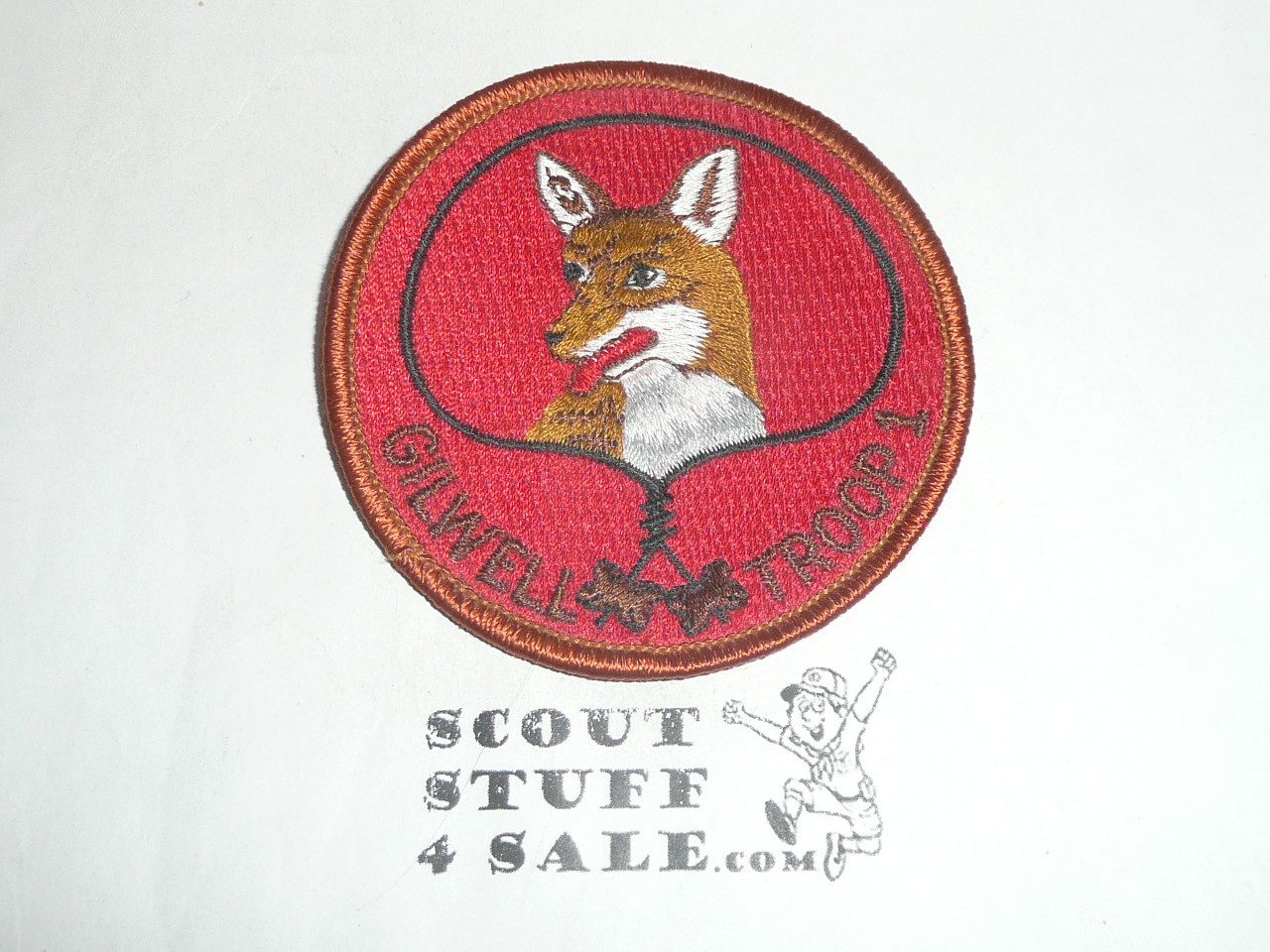Wood Badge Fox Gilwell Troop 1 Patch, red