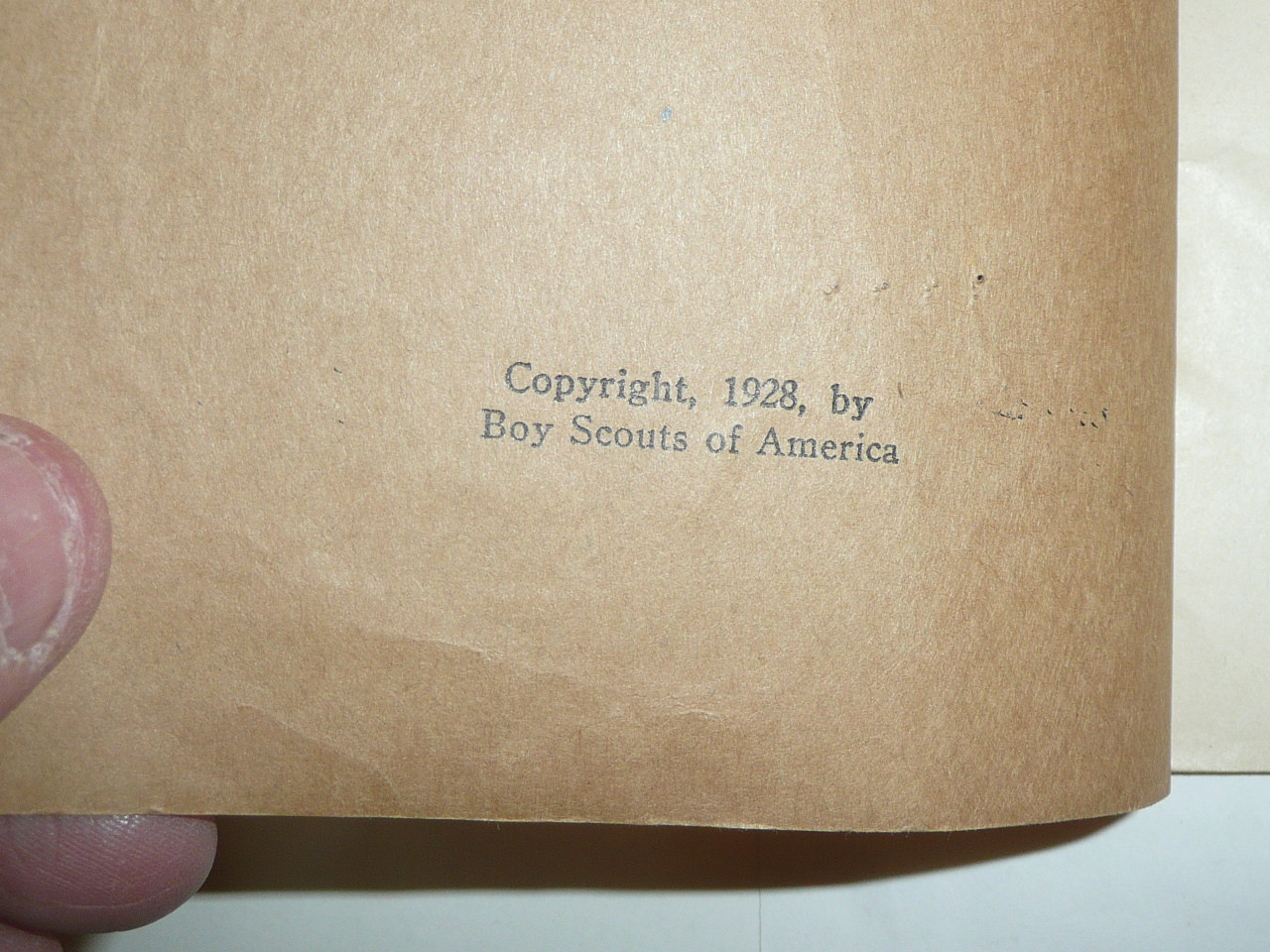 Cooking Merit Badge Pamphlet, Type 3, Tan Cover, 1928 Printing