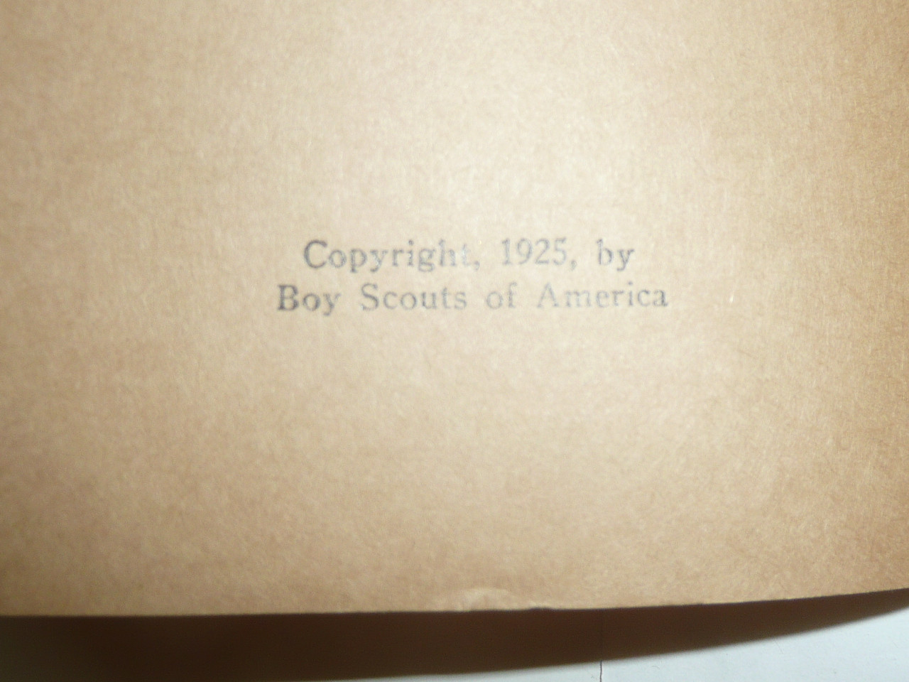 Leatherworking Merit Badge Pamphlet, Type 3, Tan Cover, 1925 Printing, Mint Condition