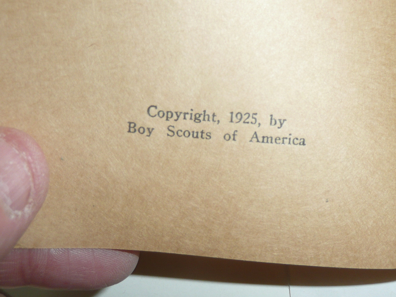 Physical Development Merit Badge Pamphlet, Type 3, Tan Cover, 1925 Printing, Mint condition
