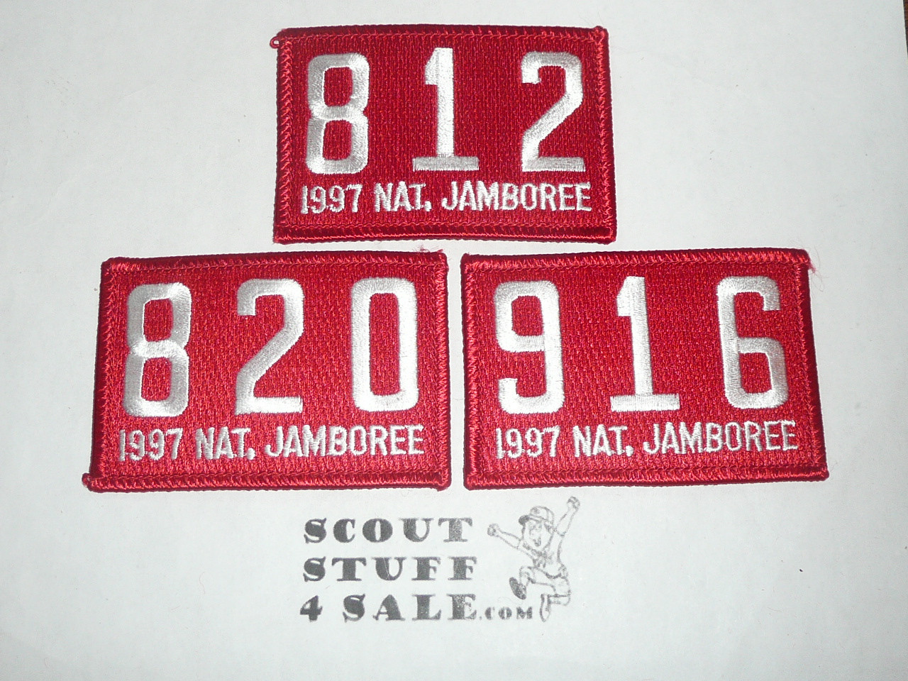 1997 National Jamboree JSP - San Gabriel Valley Council Set of Troop number Patches