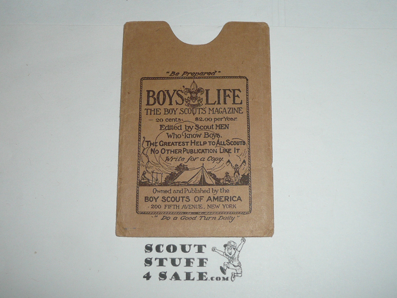 1921 Boy Scout Adult Membership Card, 3-fold, with the Envelope, 5 signatures, expires September 1921, BSMC198