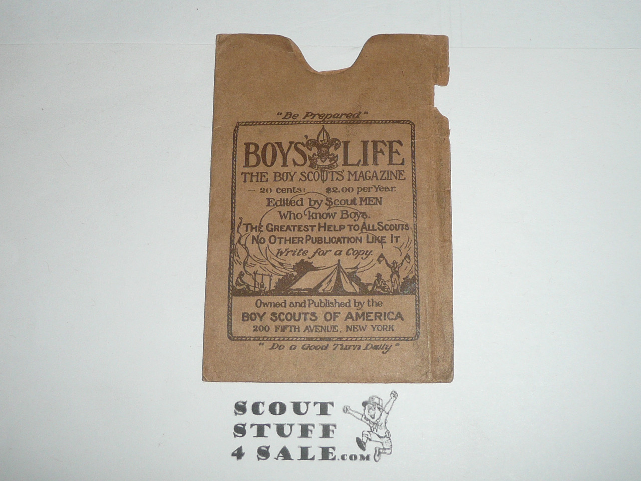 1923 Boy Scout Adult Membership Card, 3-fold, with the Envelope, 6 signatures, expires April 1923, BSMC202