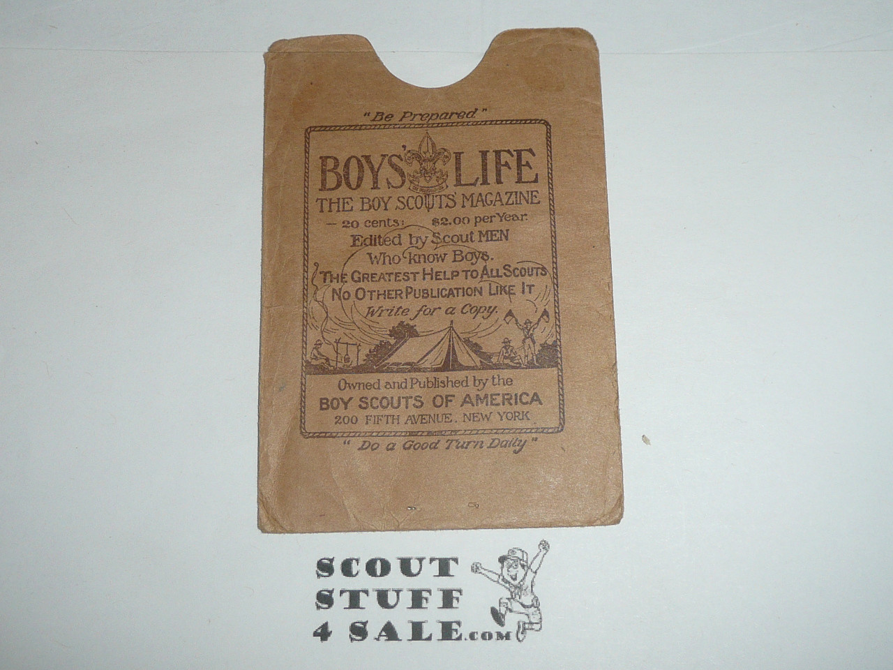 1929 Boy Scout Adult Membership Card, 3-fold, with the Envelope, 7 signatures, expires February 1929, BSMC216