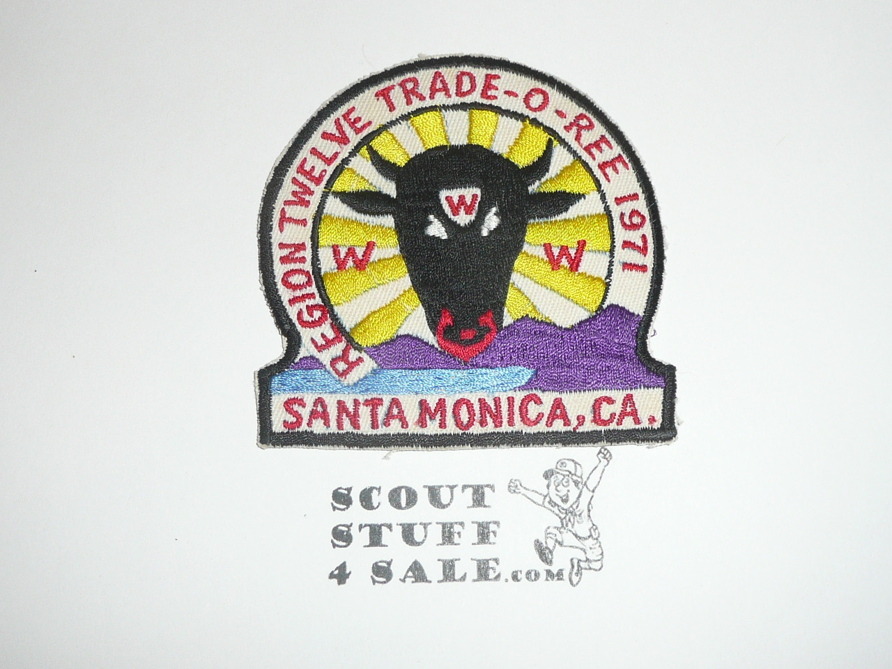 Region 12 1971 Trade-o-ree Santa Monice c/e Twill Patch - Boy Scout