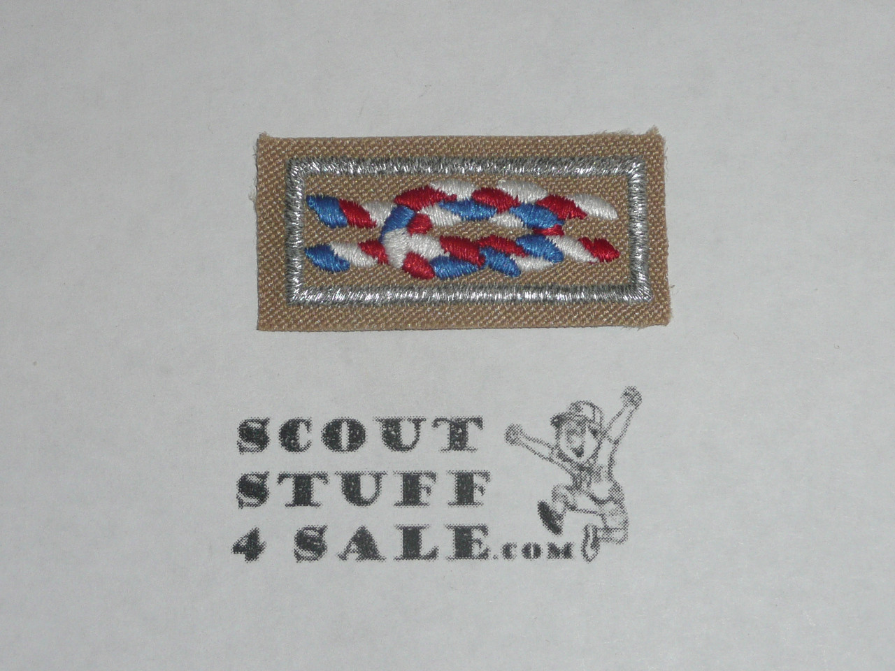 NESA Eagle Scout Award Knot on Tan, current, lite use