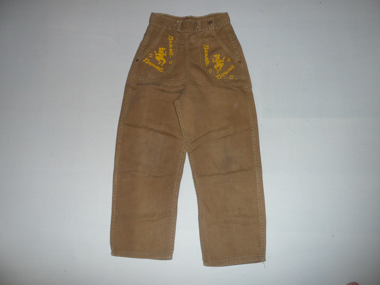 RARE Vintage Brownie Girl Scout Jeans, 22" waist and 32" Length, GSH22