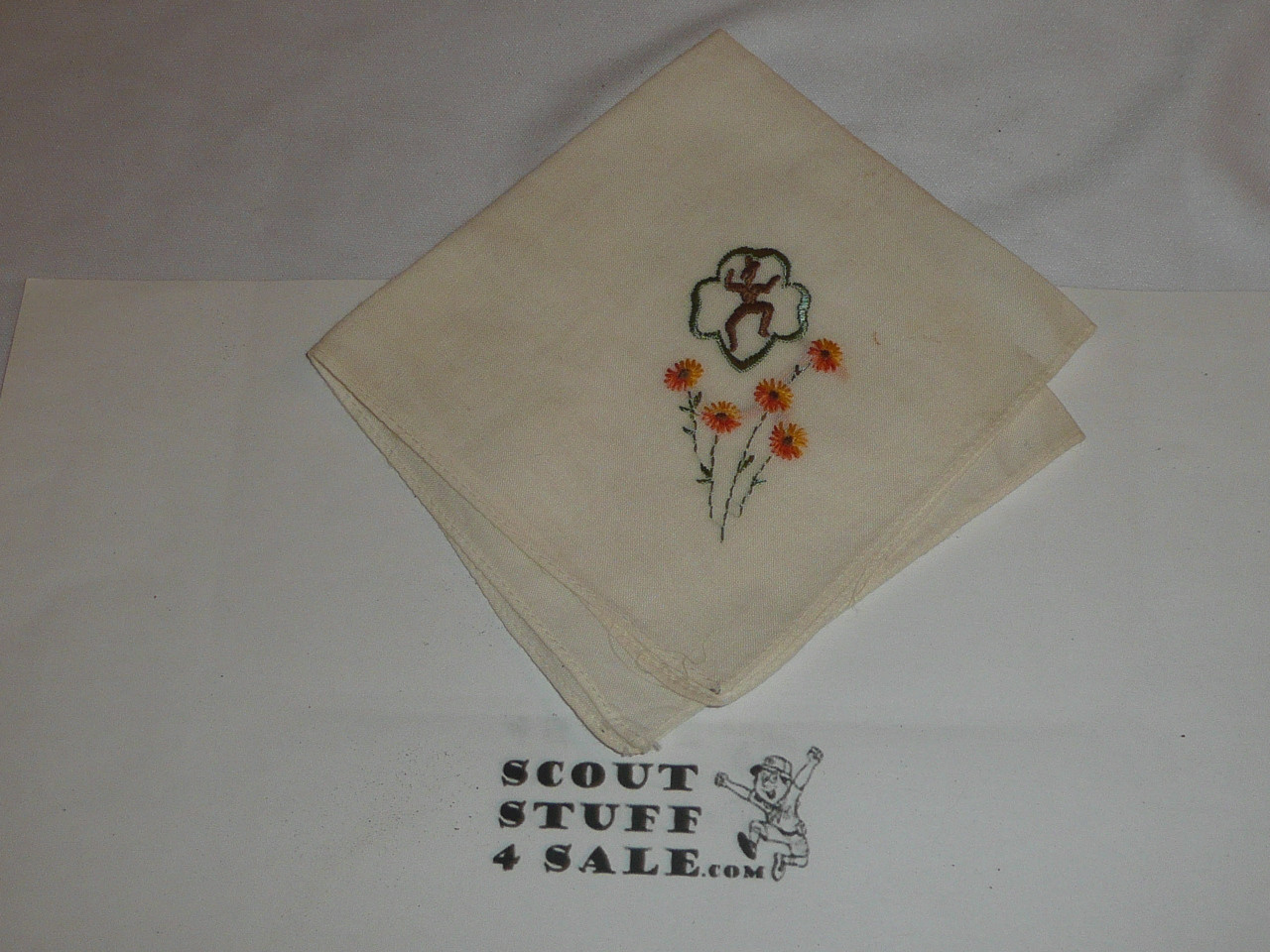 Brownie Girl Scout Embroidered Hankerchief