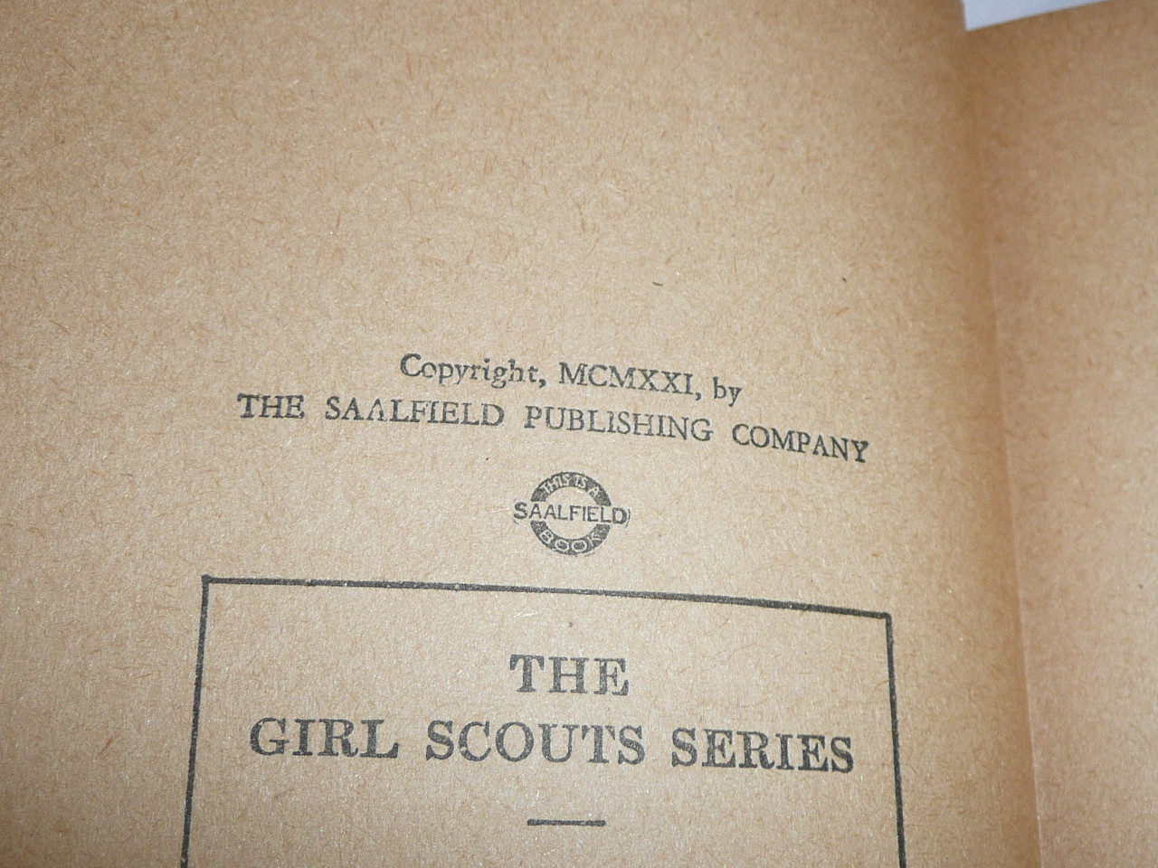 1921 Girl Scout Story Book Series, 3 books, one with dust jacket