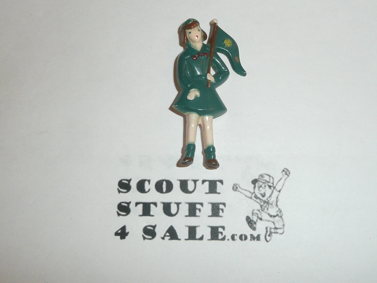 Girl Scout Bakelite Plastic Pin, Vintage, HC32