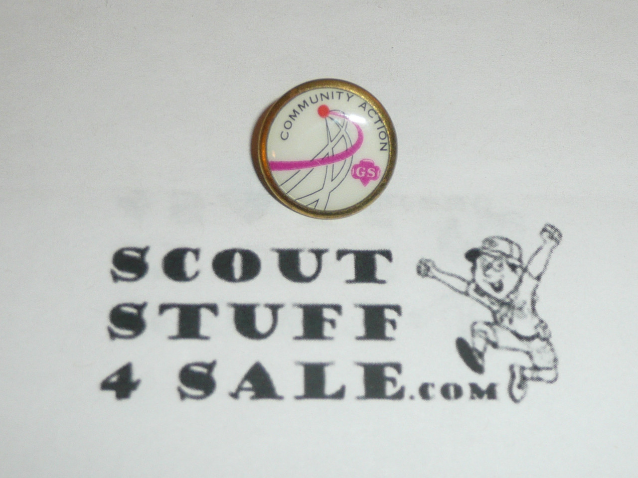1970's Girl Scout Challenge of Community Action Pin
