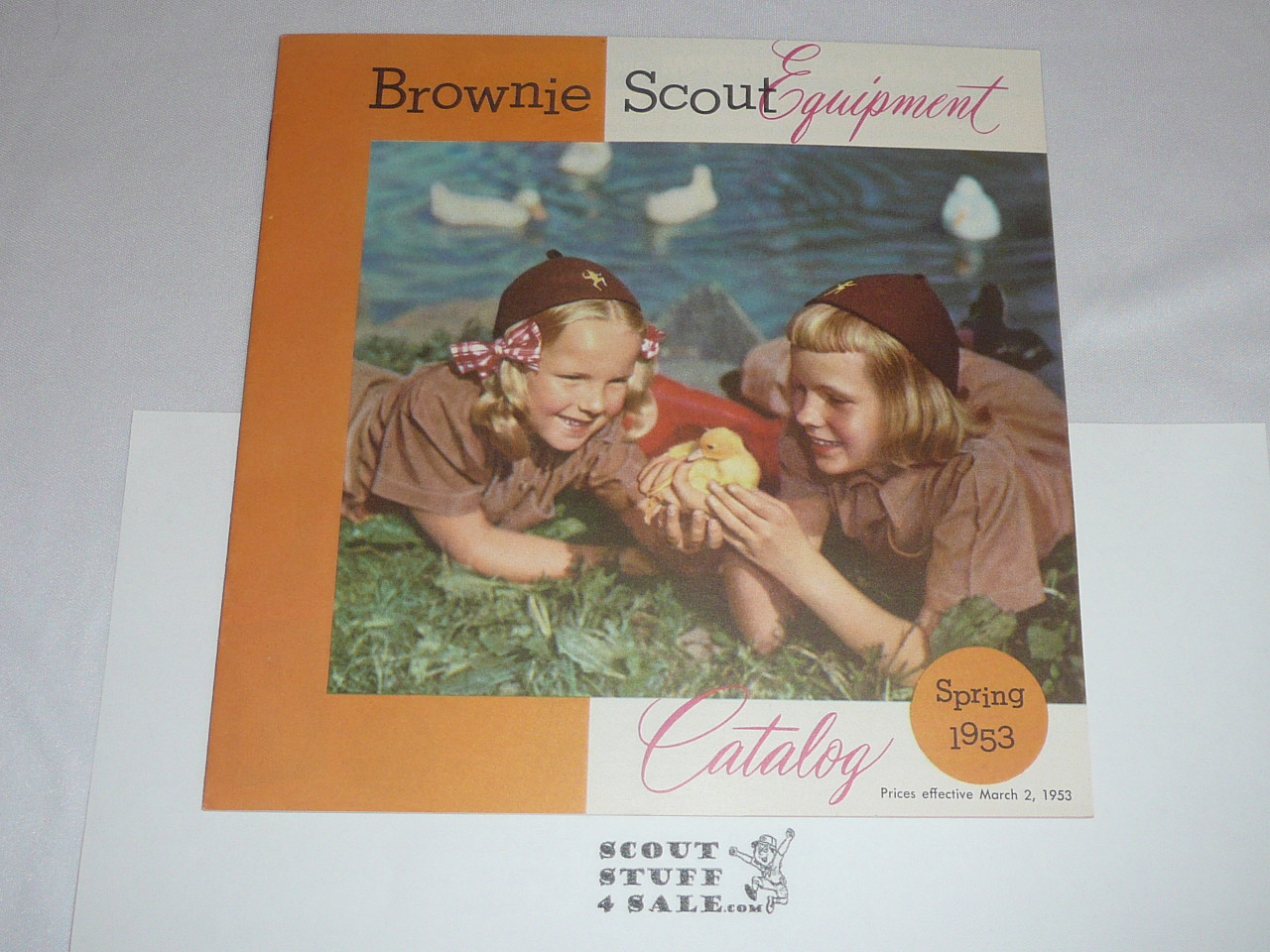 Brownie Girl Scout Equipment Catalog, Spring 1953, with order form