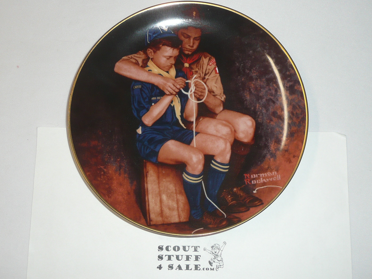 Grossman Designs Norman Rockwell "A Guiding Hand" 1982, 8.5" Decorative China Plate