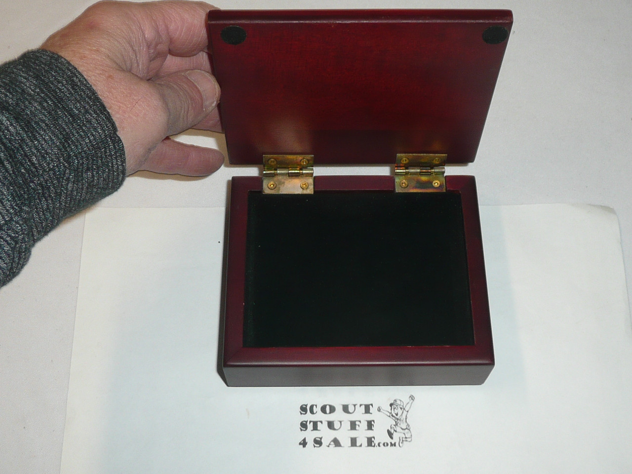 Boy Scout Trinket Box, 6" x 5", metal top