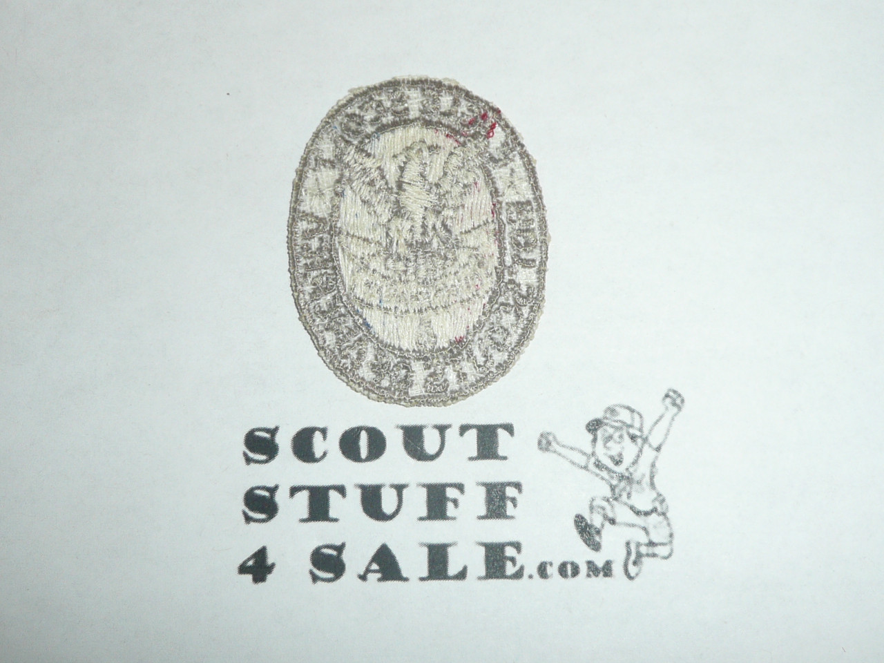 Eagle Scout Patch, Type 2, 1933-1955, Sea Scout White, cut to round but unused