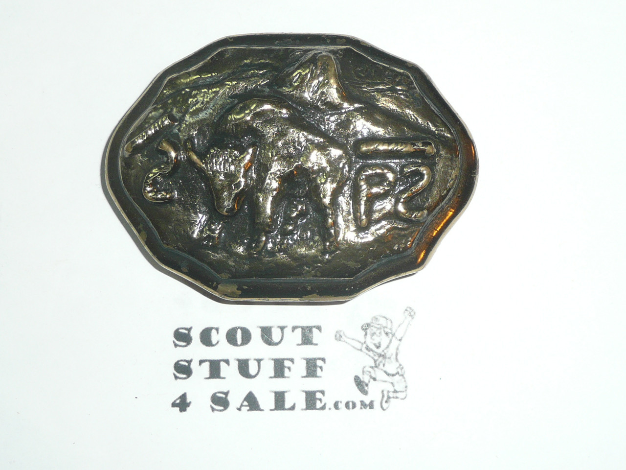 Philmont Scout Ranch, Obscure 1975 Cast Brass Belt Buckle