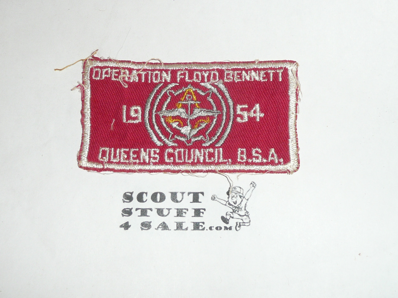 1954 Operation Floyd Bennett Explorer Fly-in Patch, Queens Council, sewn