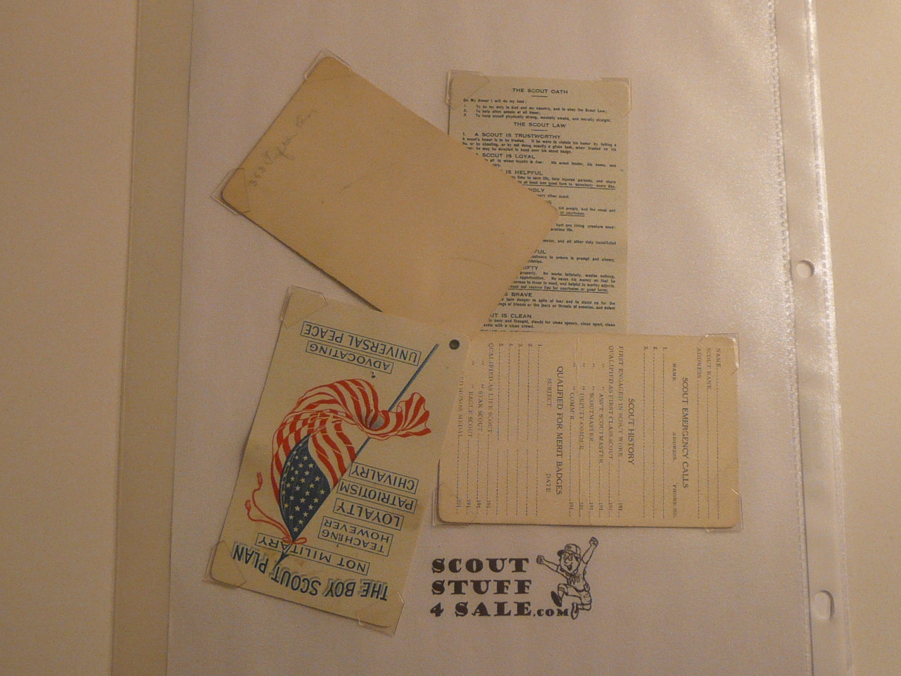 1918 Boy Scout SCOUTMASTER Celluloid Membership Card, 6 signatures, expires January 1918, 1918-1 variety, BSMC228