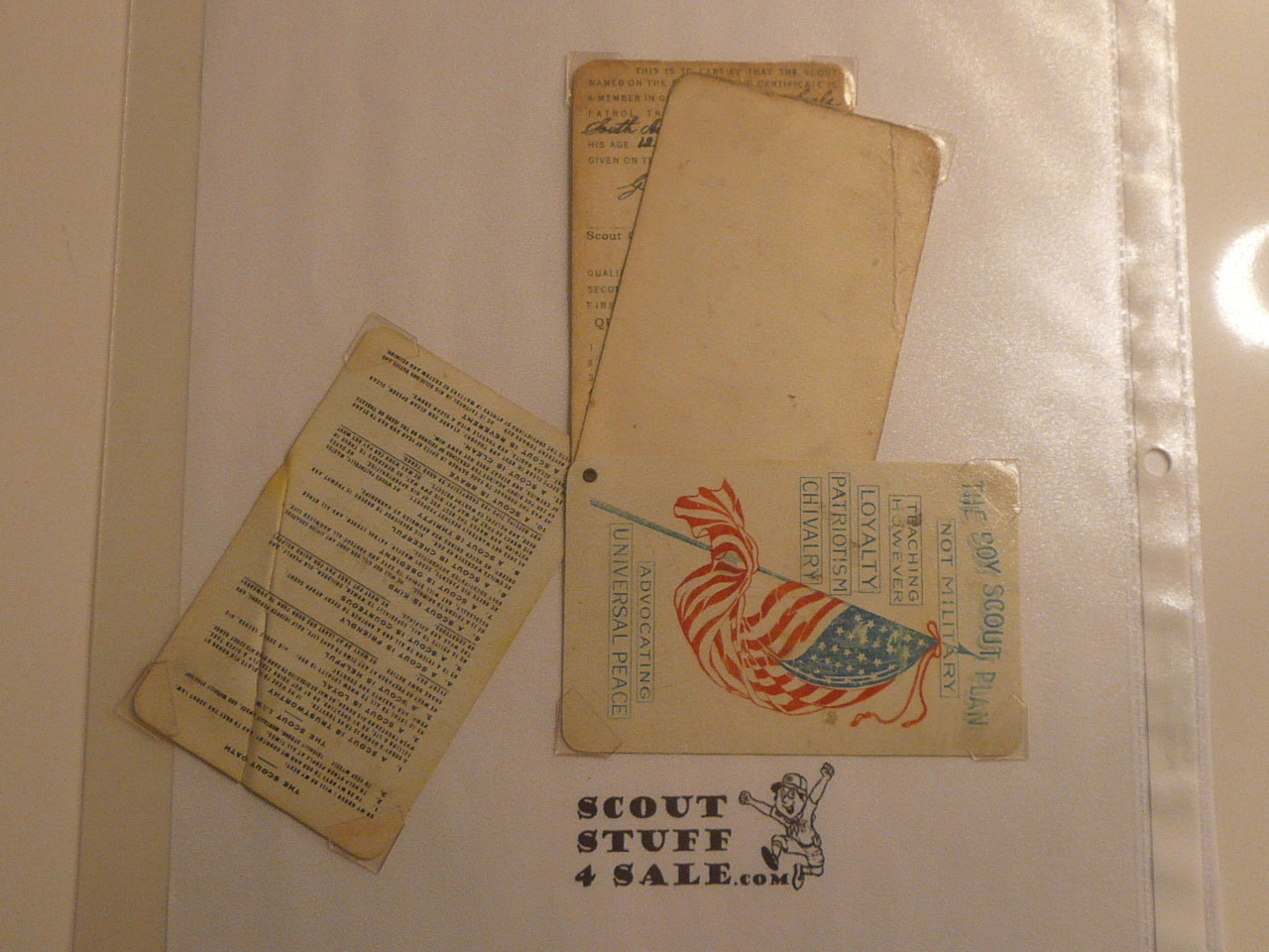 1917 Boy Scout Celluloid Membership Card, 6 signatures, 1917-1 variety, expires June 1917, BSMC244