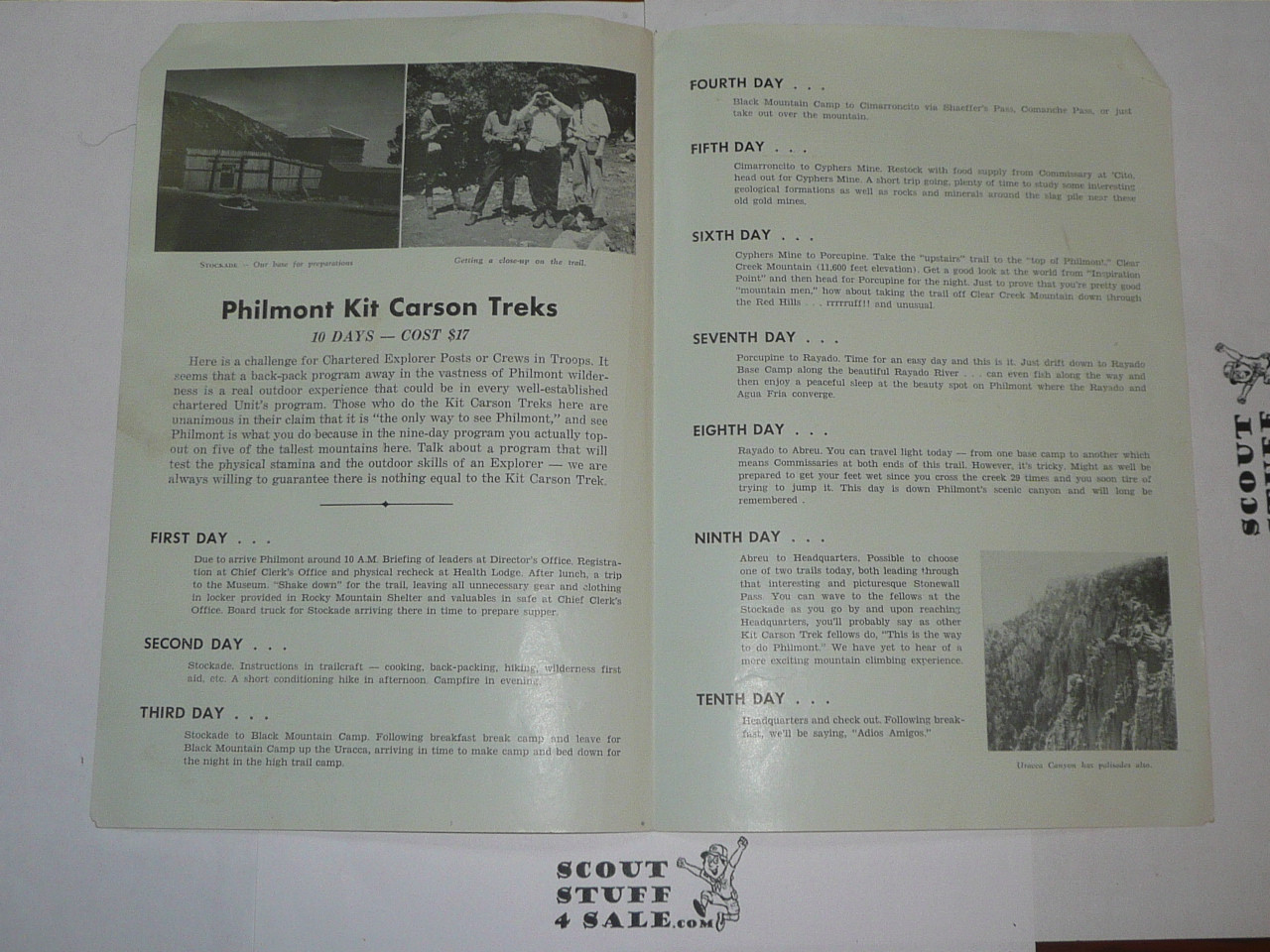 1951 Philmont Scout Ranch 10 day Kit Carson Trek Brochure