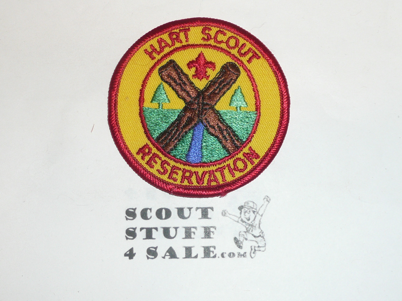 Hart Scout Reservation Patch, yellow twill