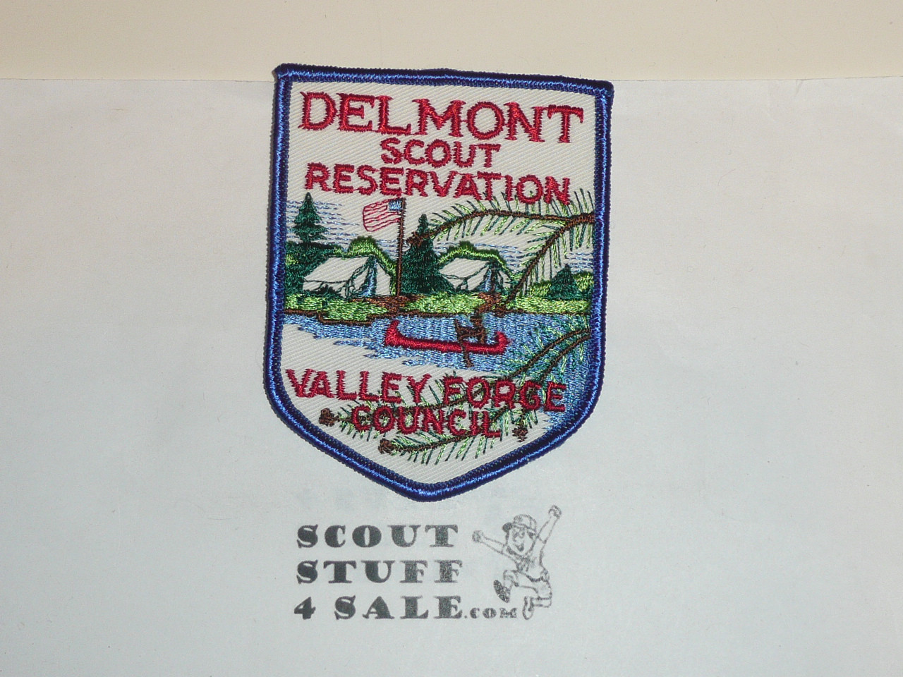 Delmont Scout Reservation Patch, Valley Forge Council, shield
