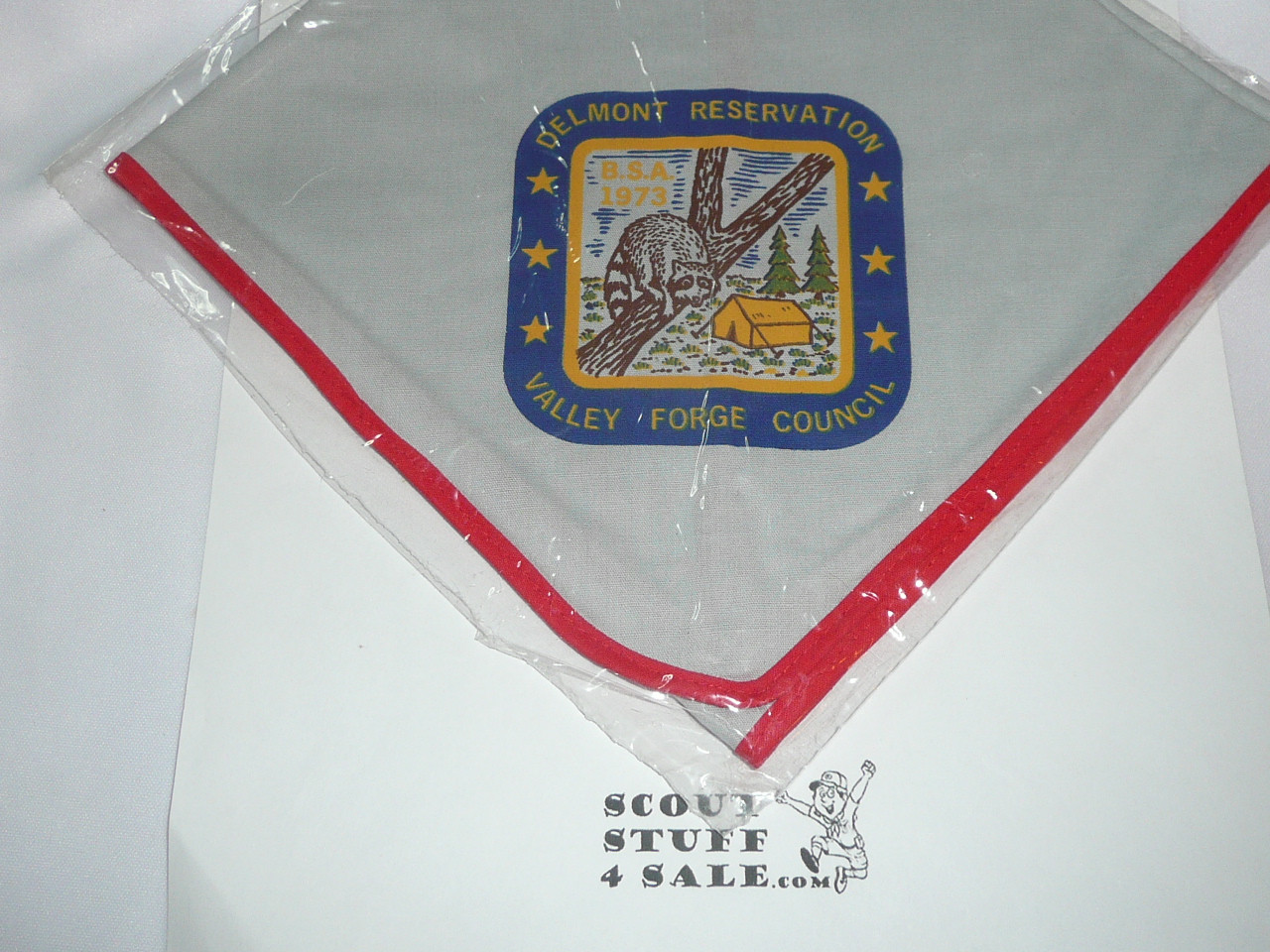 Delmont Scout Reservation Neckerchief, Valley Forge Council, 1973