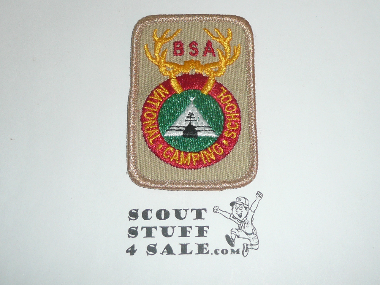 National Camp School r/e Patch,  tan twill
