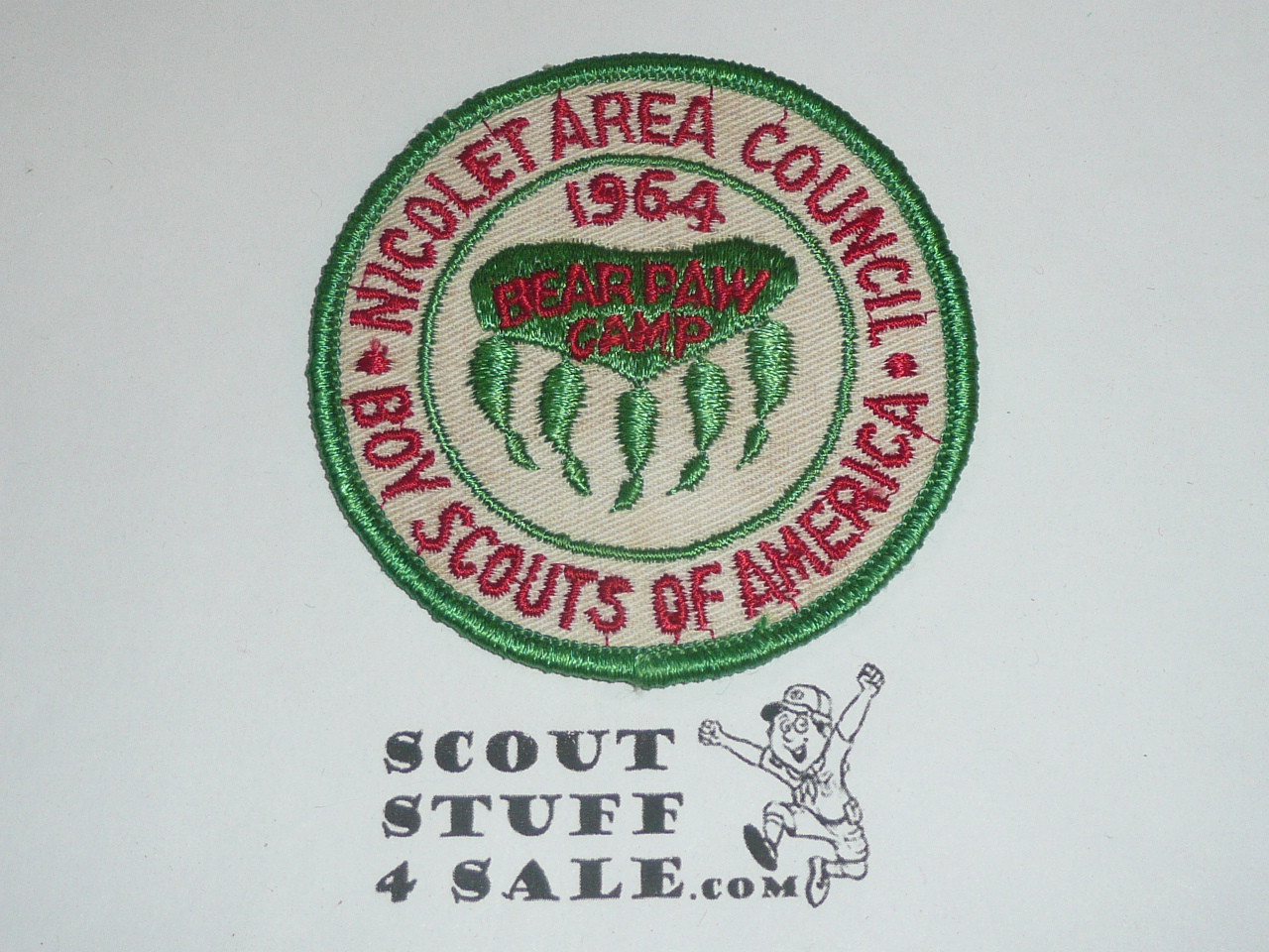 Bear Paw Camp Patch, Nicolet Area Council, 1964
