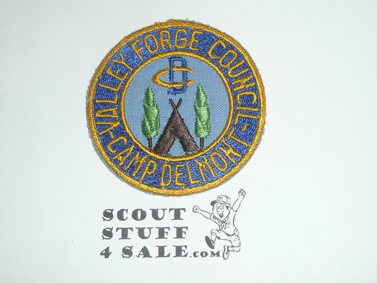 Camp Delmont Patch, Valley Forge Council, lt yellow