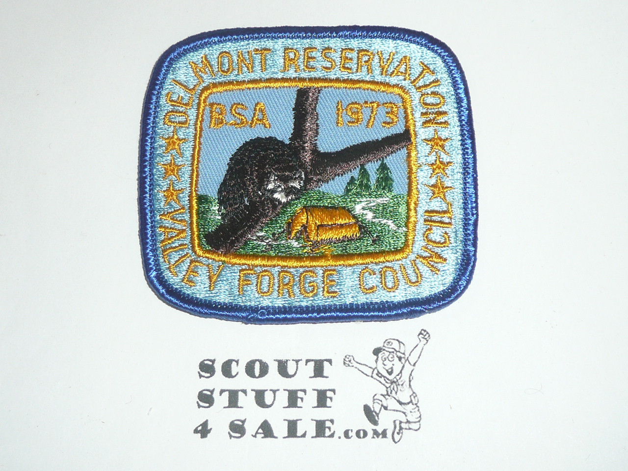 Delmont Scout Reservation Patch, Valley Forge Council, 1973
