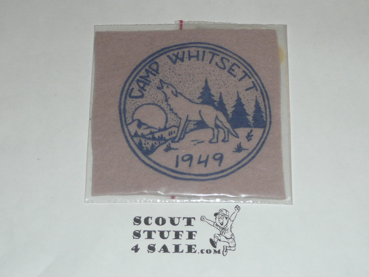 1949 Camp Whitsett Felt Patch, San Fernando Valley Council, 3rd year of the camp, unused