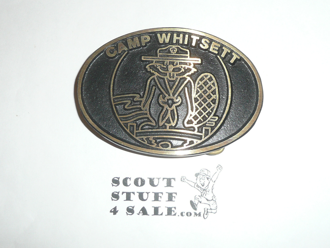 1980's Camp Whitsett Bronze Belt Buckle - Scout
